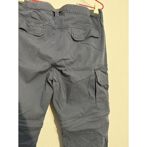 BC Clothing Mens Cargo Convertible Zip Off Camping Cargo Pants Size Large Belted - Picture 10 of 16